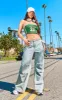 Green Contrast Rib Star Player Bandeau Top sold by Pretty Little Thing
