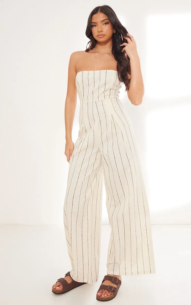 Stone Stripe Bandeau Pocket Detail Jumpsuit sold by Pretty Little Thing product image thumbnail 3