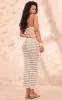 Stone Crochet Strappy Maxi Dress sold by Pretty Little Thing