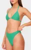 Green Textured High Leg Bikini Bottoms sold by Pretty Little Thing