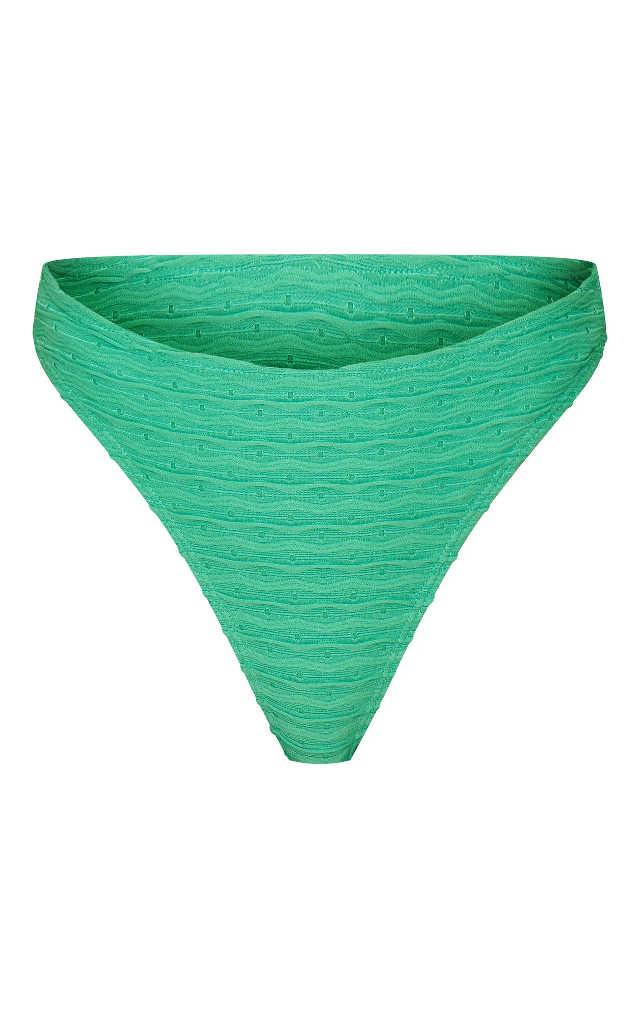Green Textured High Leg Bikini Bottoms sold by Pretty Little Thing product image thumbnail 5