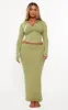 Shape Olive Sculpted Maxi Skirt sold by Pretty Little Thing
