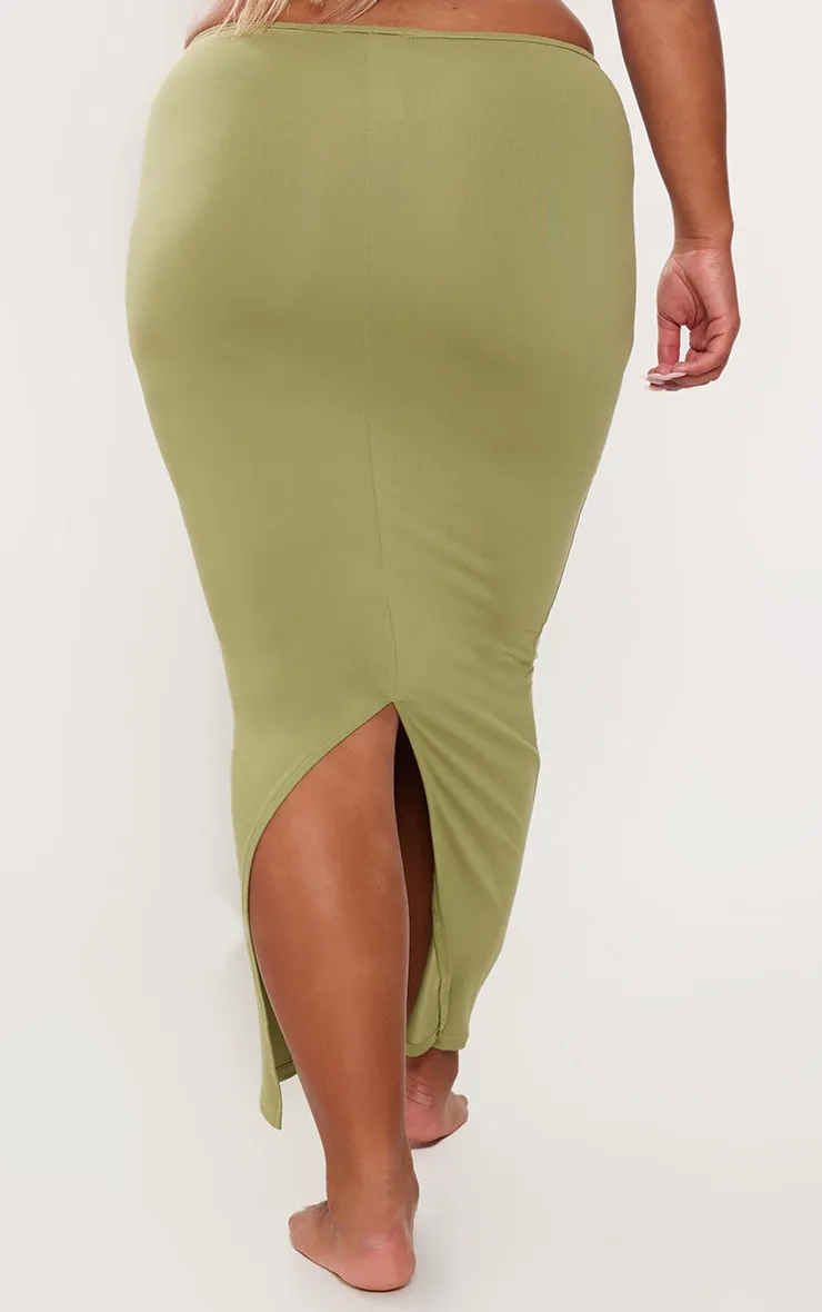 Shape Olive Sculpted Maxi Skirt sold by Pretty Little Thing product image thumbnail 3