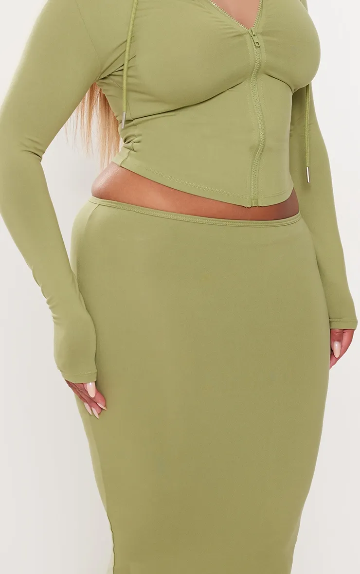 Shape Olive Sculpted Maxi Skirt sold by Pretty Little Thing product image thumbnail 4
