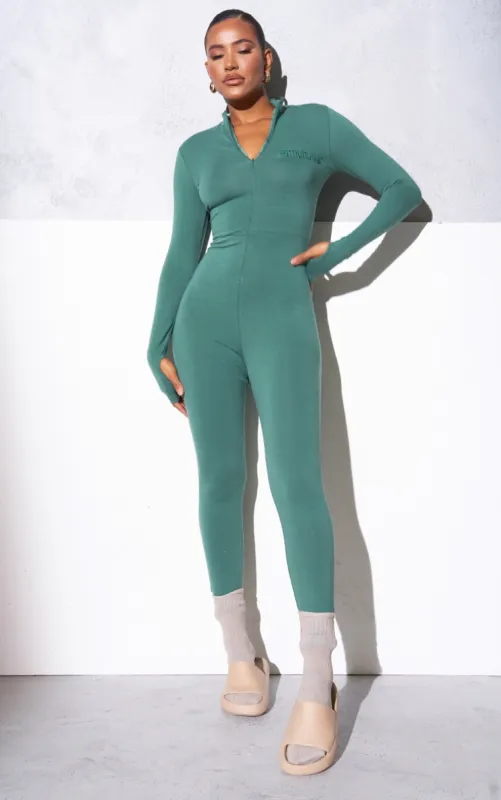 PRETTYLITTLETHING Green Long Sleeve Catsuit sold by Pretty Little Thing