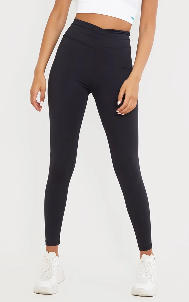 Tall Black Sculpt Luxe High Waisted Gym Ruched Bum Leggings sold by Pretty Little Thing product image thumbnail 2