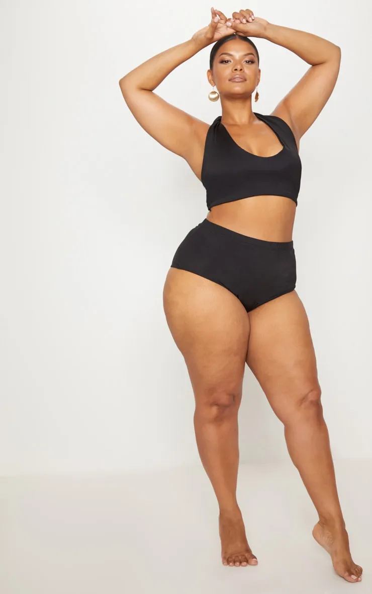 Plus Black High Waist Halterneck Bikini Set sold by Pretty Little Thing product image thumbnail 3