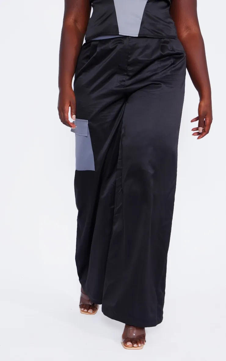 Plus Dark Grey Pocket Detail Tailored Cargo Trousers sold by Pretty Little Thing product image thumbnail 2