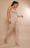 Moss Sand Jersey Bandeau Tie Back Detail Jumpsuit sold by Pretty Little Thing
