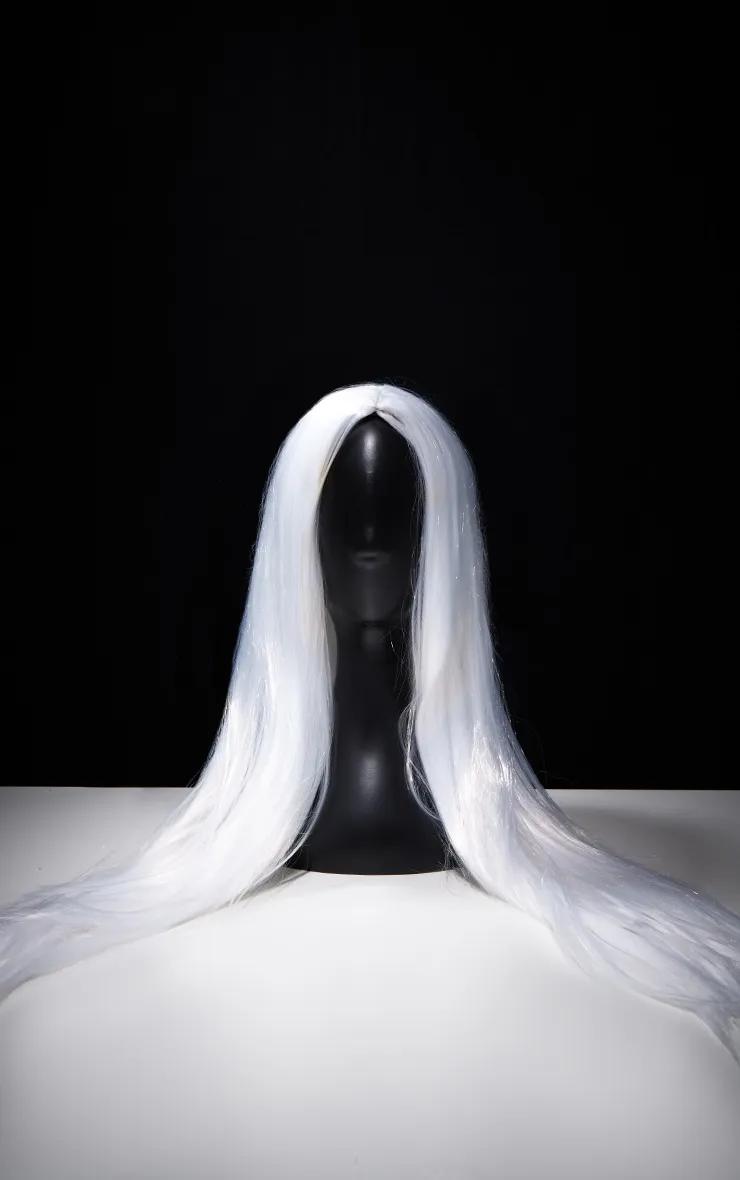 White Premium Long Wig sold by Pretty Little Thing product image thumbnail 3