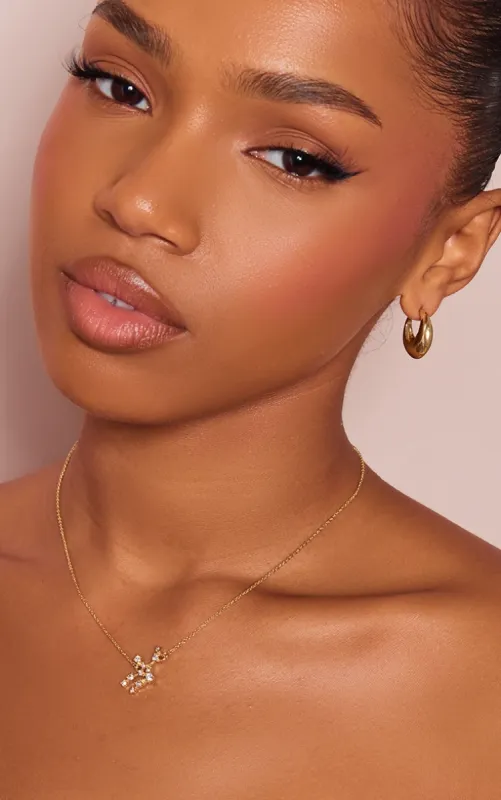 Gold Plated Virgo Celestial Necklace sold by Pretty Little Thing