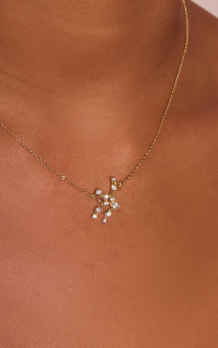 Gold Plated Virgo Celestial Necklace sold by Pretty Little Thing product image thumbnail 2