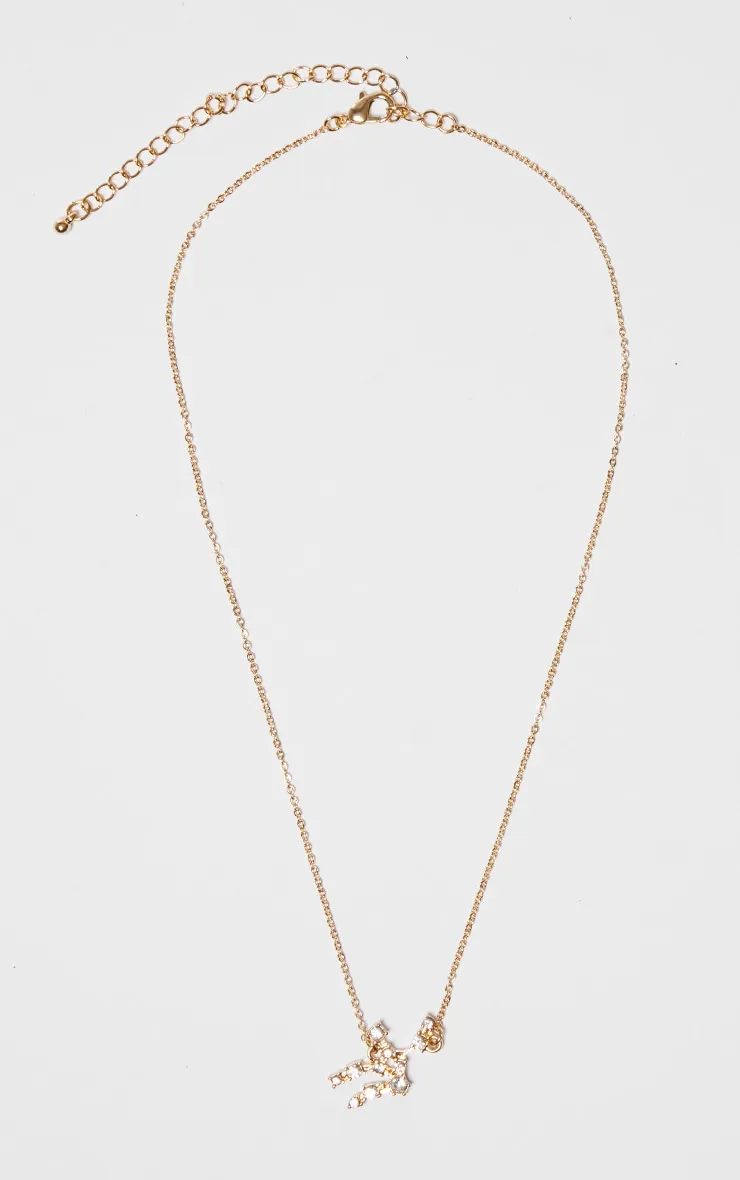Gold Plated Virgo Celestial Necklace sold by Pretty Little Thing product image thumbnail 3