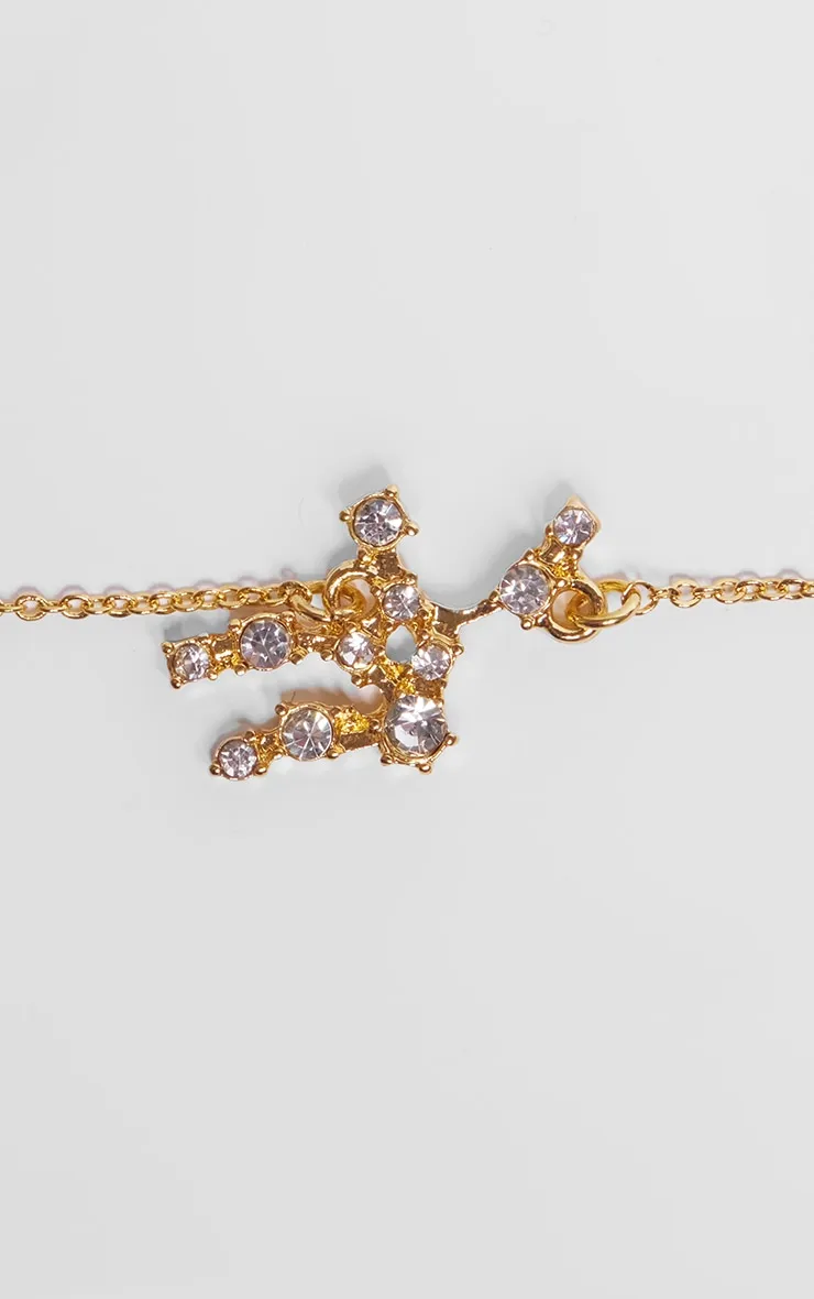 Gold Plated Virgo Celestial Necklace sold by Pretty Little Thing product image thumbnail 4