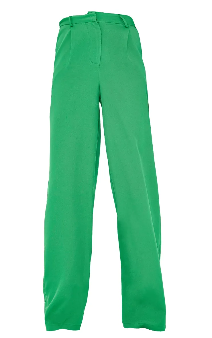 Tall Green High Waisted Pocket Detail Trousers sold by Pretty Little Thing product image thumbnail 5