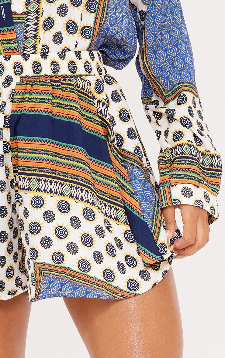 Multi Chain Print High Waist Floaty Shorts sold by Pretty Little Thing product image thumbnail 5