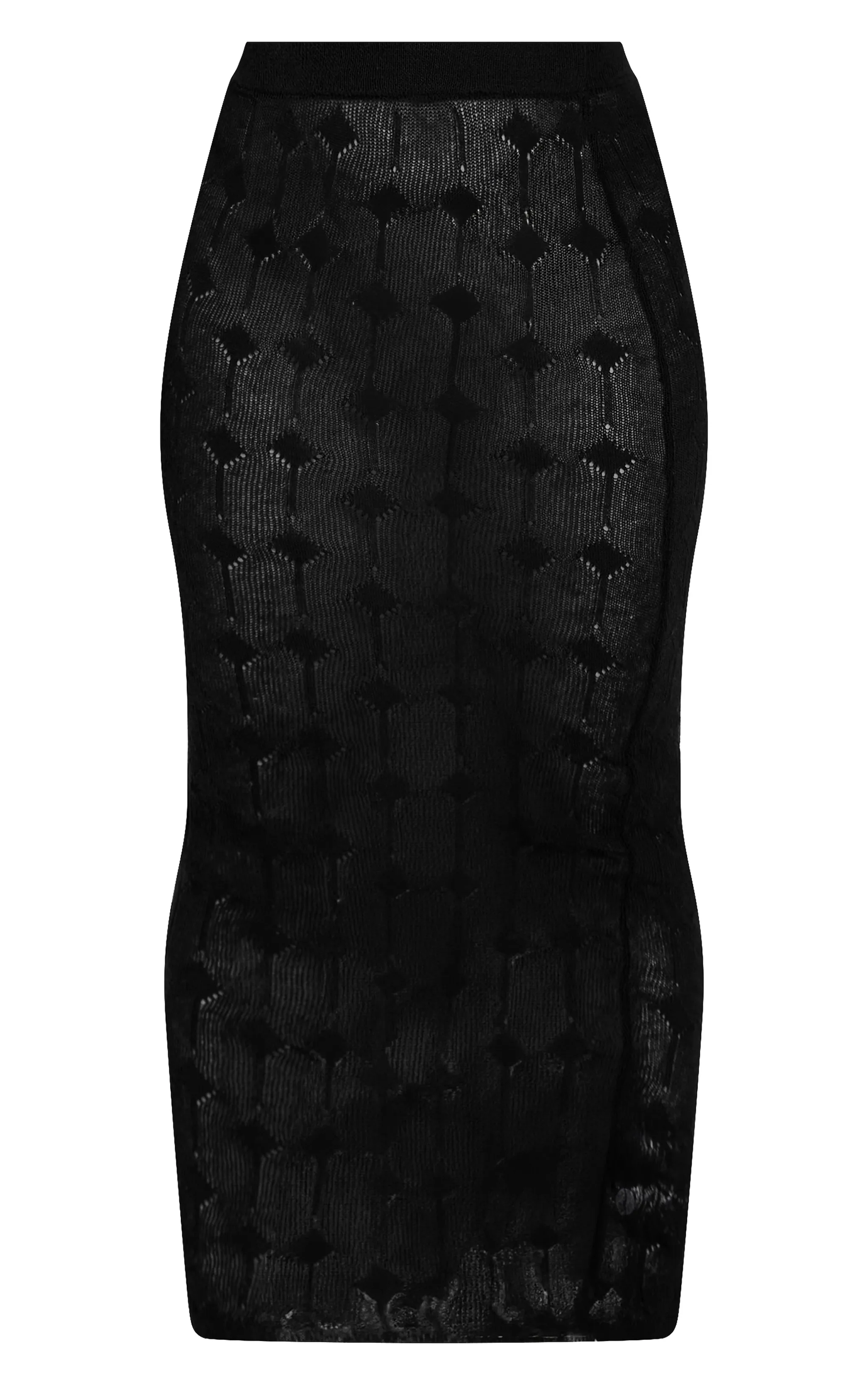 Plus Black Knitted Detail Maxi Skirt sold by Pretty Little Thing product image thumbnail 5