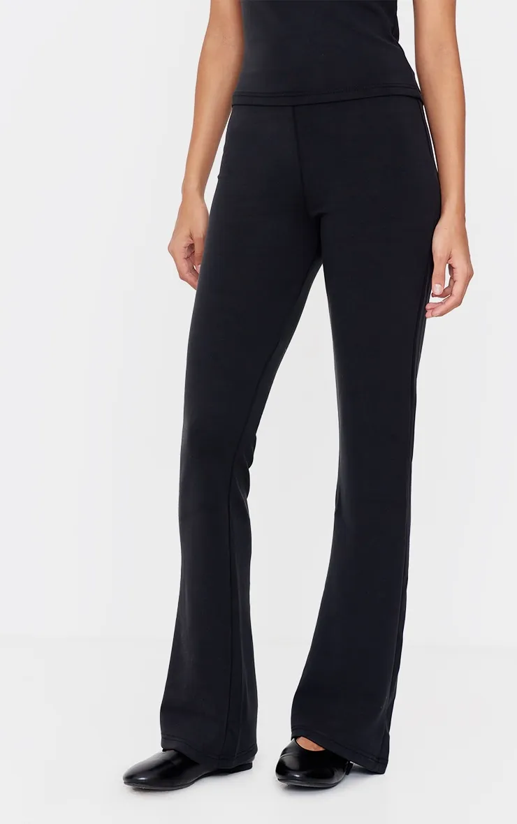 Black Premium Soft Touch Skinny Flare Trousers sold by Pretty Little Thing product image thumbnail 2