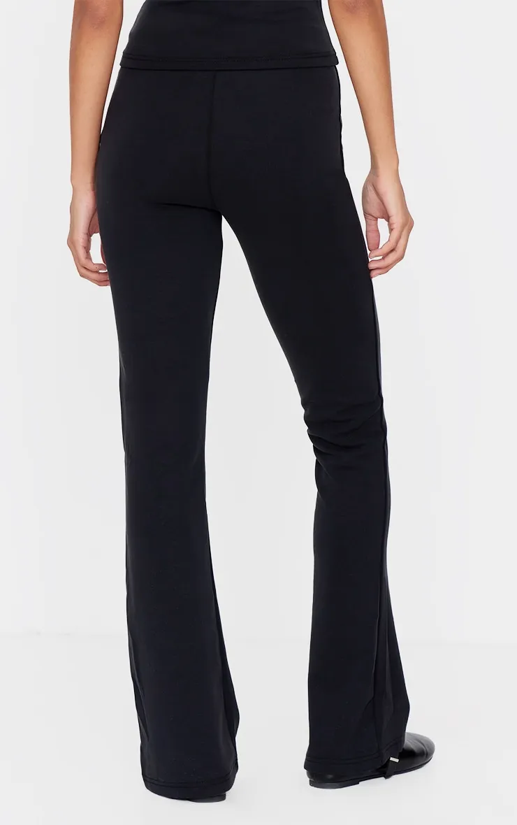 Black Premium Soft Touch Skinny Flare Trousers sold by Pretty Little Thing product image thumbnail 3