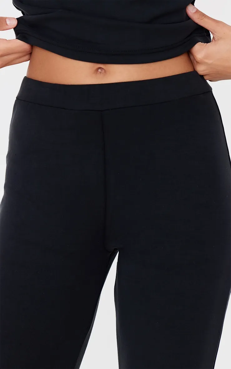 Black Premium Soft Touch Skinny Flare Trousers sold by Pretty Little Thing product image thumbnail 4