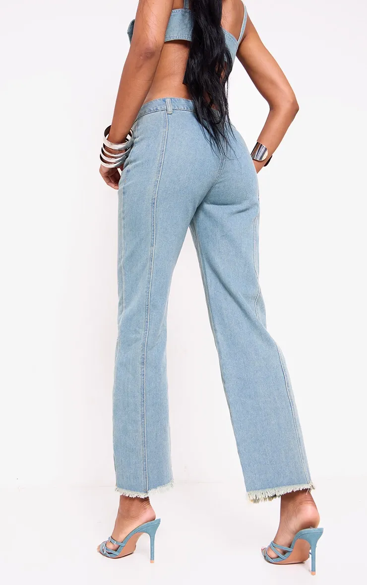 Vintage Wash Utility Cargo Denim Jeans sold by Pretty Little Thing product image thumbnail 3
