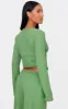 Khaki Textured Tie Front Waistcoat sold by Pretty Little Thing