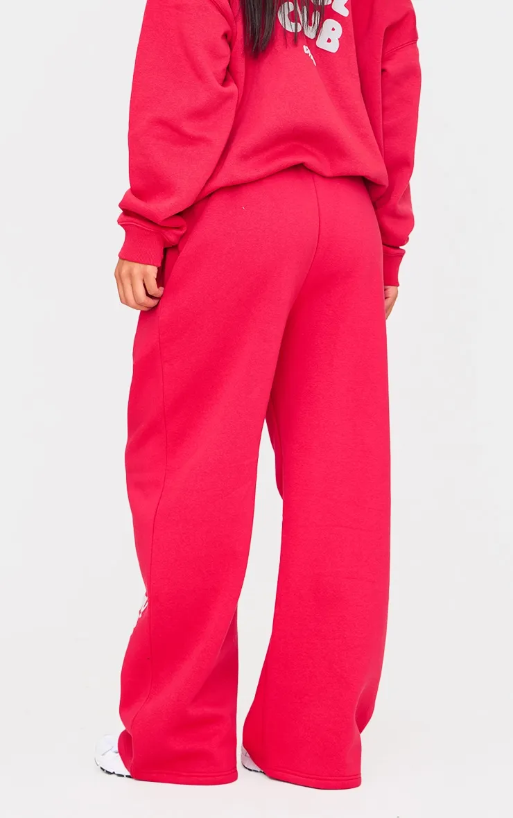 PRETTYLITTLETHING Red Chill Club Puff Print Thin Waistband Joggers sold by Pretty Little Thing product image thumbnail 3