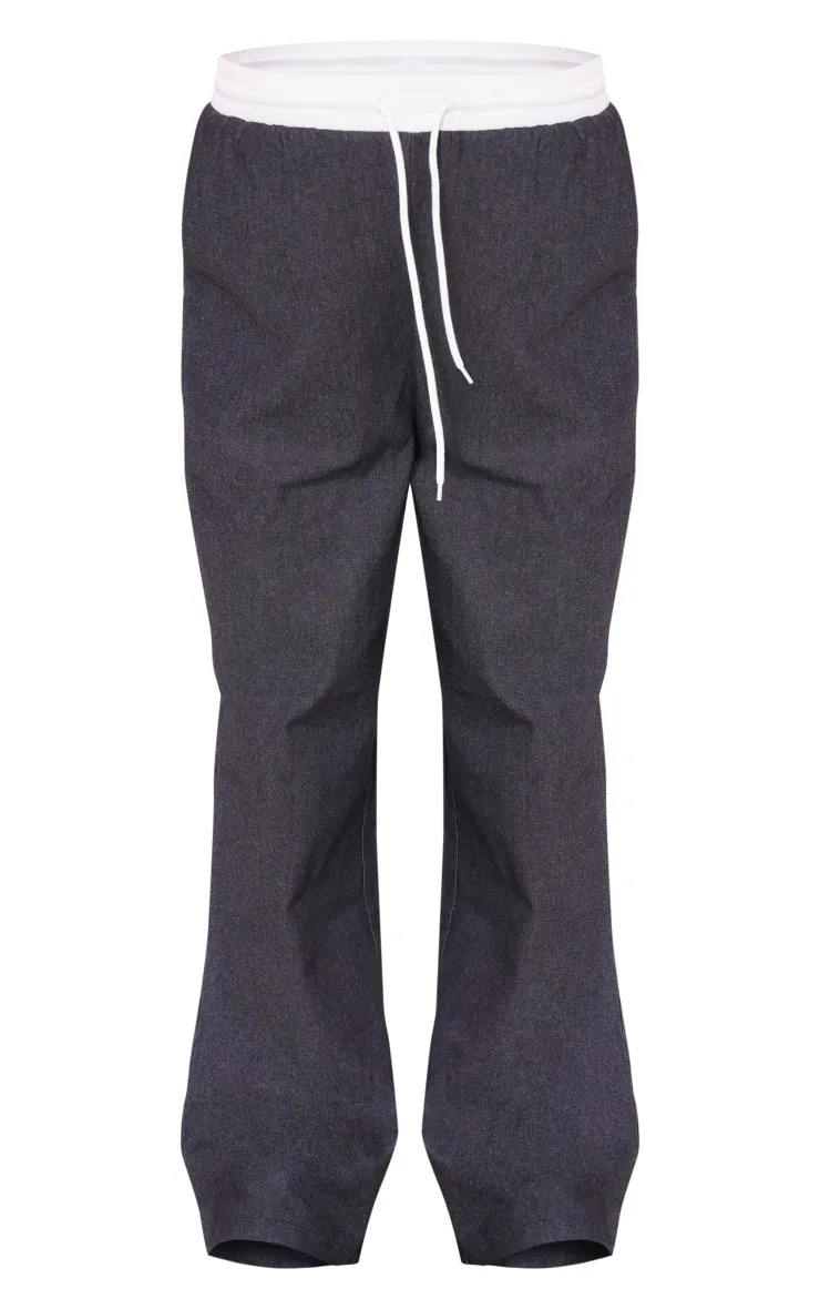 Maternity Black Elasticated Drawstring Wide Leg Trouser sold by Pretty Little Thing product image thumbnail 5