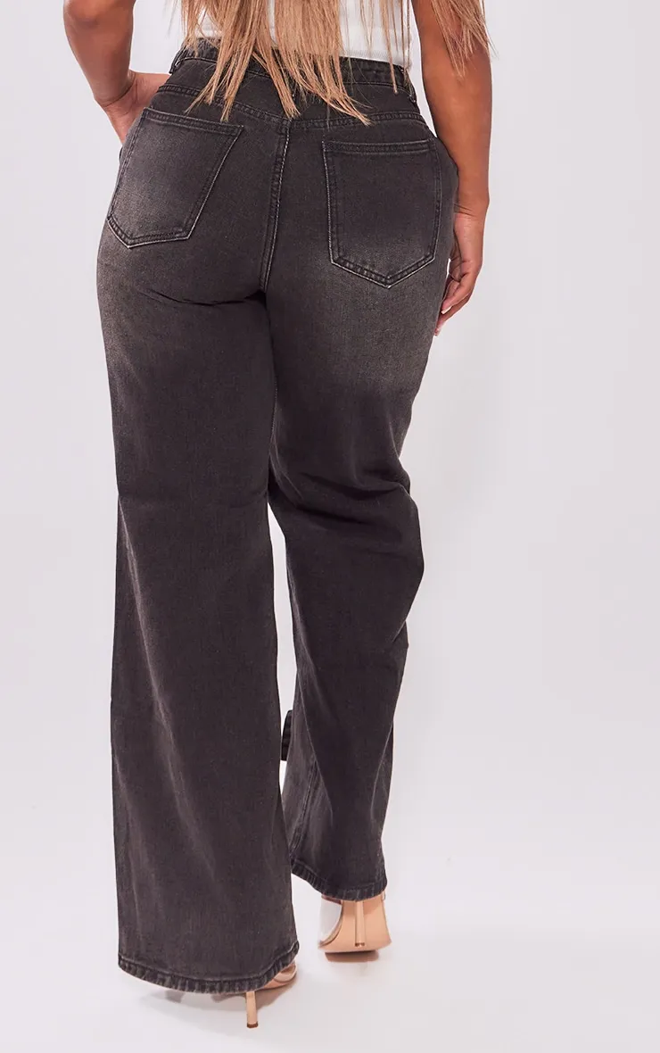 Shape Black Denim Utility Wide Leg Jeans sold by Pretty Little Thing product image thumbnail 3