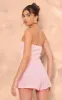 Dusty Pink Satin Corset Detail Lace Playsuit sold by Pretty Little Thing