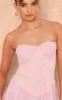 Dusty Pink Satin Corset Detail Lace Playsuit sold by Pretty Little Thing