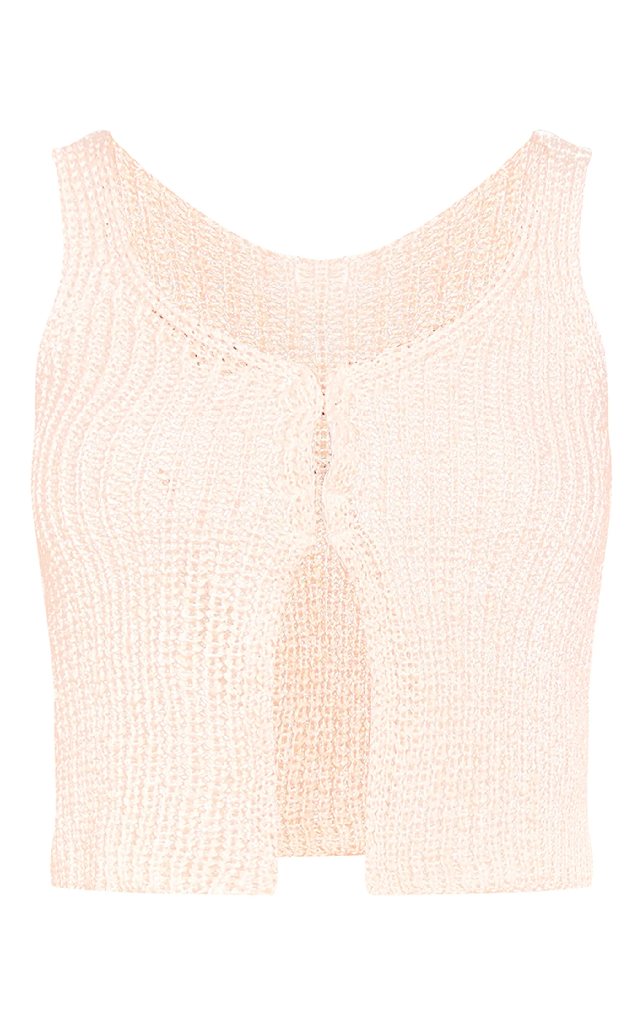 Tall Cream Knit Waistcoat sold by Pretty Little Thing product image thumbnail 5