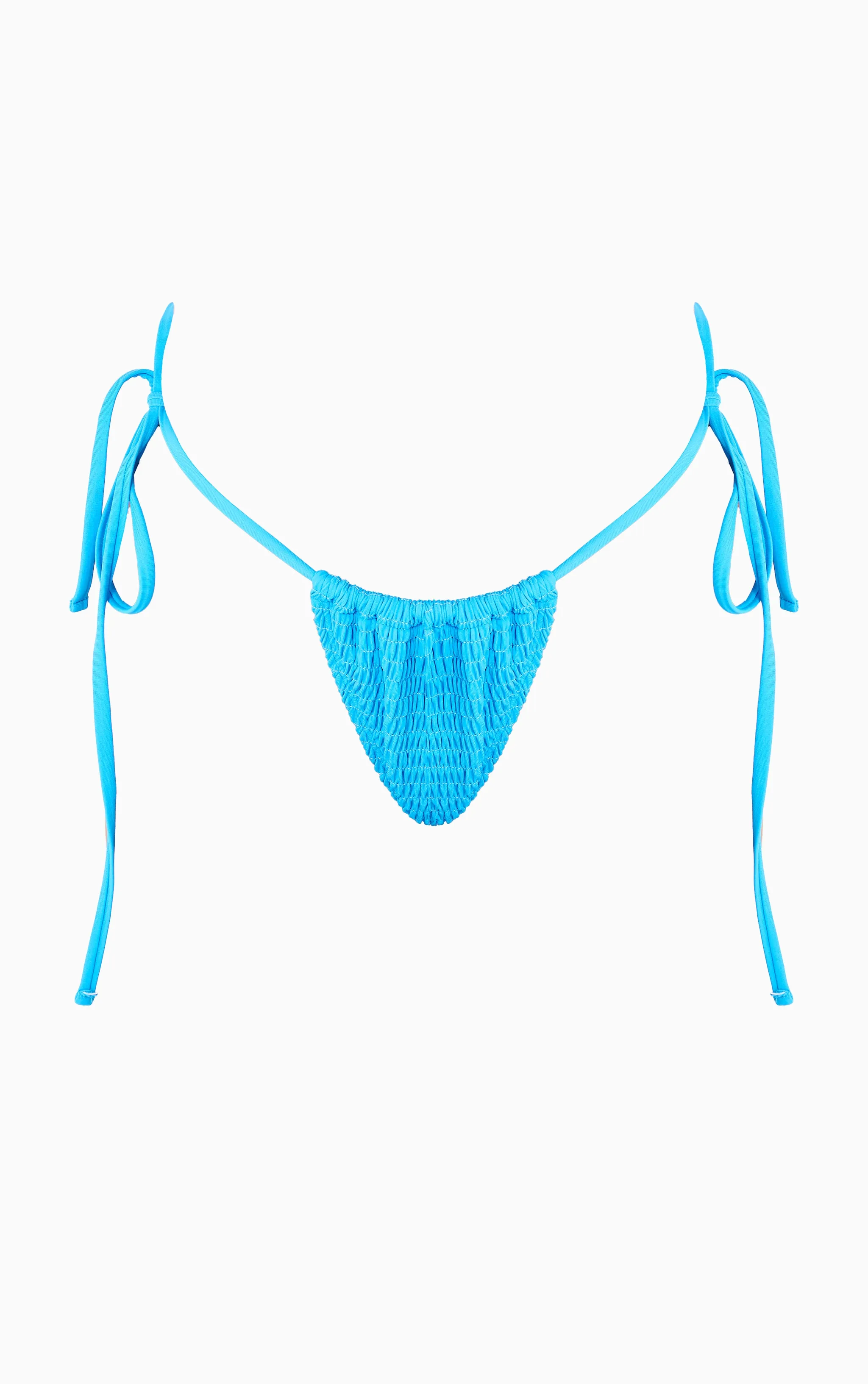 Blue Shirred Tie Side Bikini Bottoms sold by Pretty Little Thing product image thumbnail 5