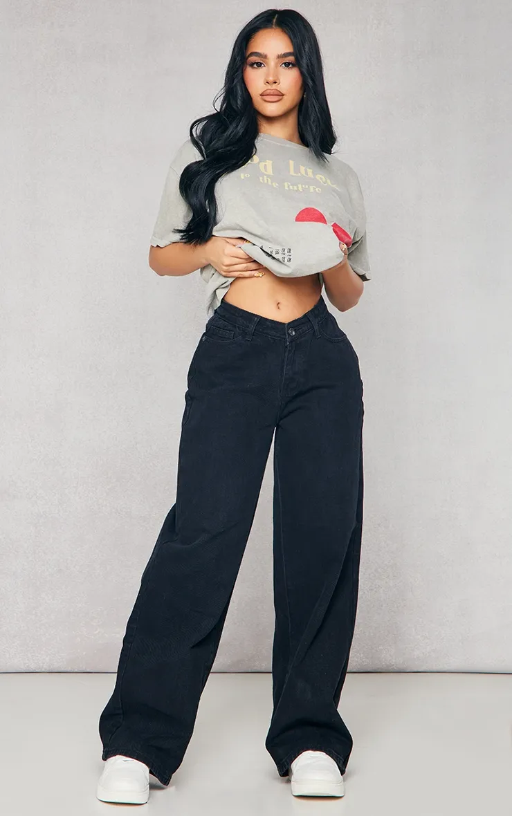 Petite Black Dip Waist Denim Jeans sold by Pretty Little Thing