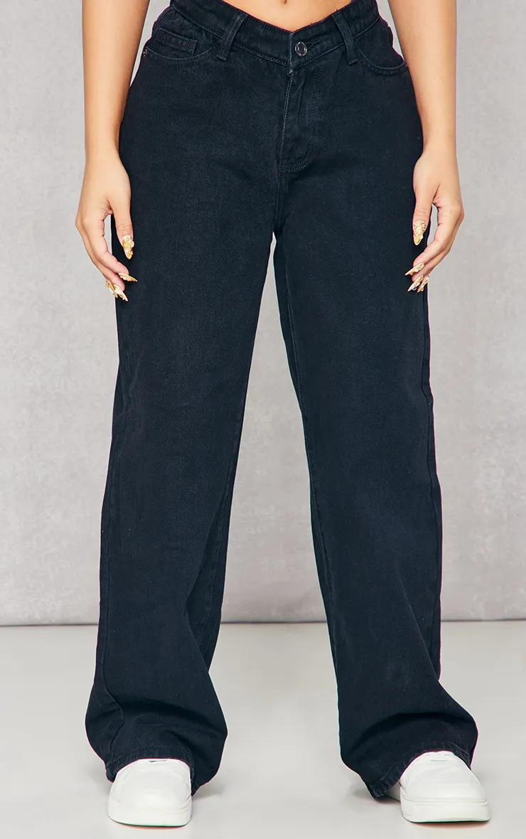 Petite Black Dip Waist Denim Jeans sold by Pretty Little Thing product image thumbnail 2