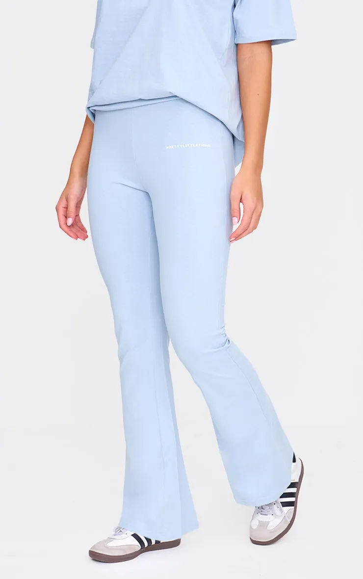 PRETTYLITTLETHING Pale Blue Printed Flared Trousers sold by Pretty Little Thing product image thumbnail 2