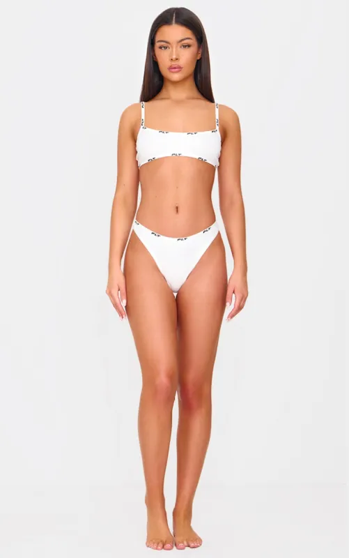 PRETTYLITTLETHING White Jersey Thong sold by Pretty Little Thing