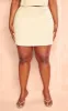 Plus Lemon Textured Mini Skirt sold by Pretty Little Thing