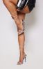 Silver Round Diamante Plaited Strap Barely There Lace Up Sandals sold by Pretty Little Thing