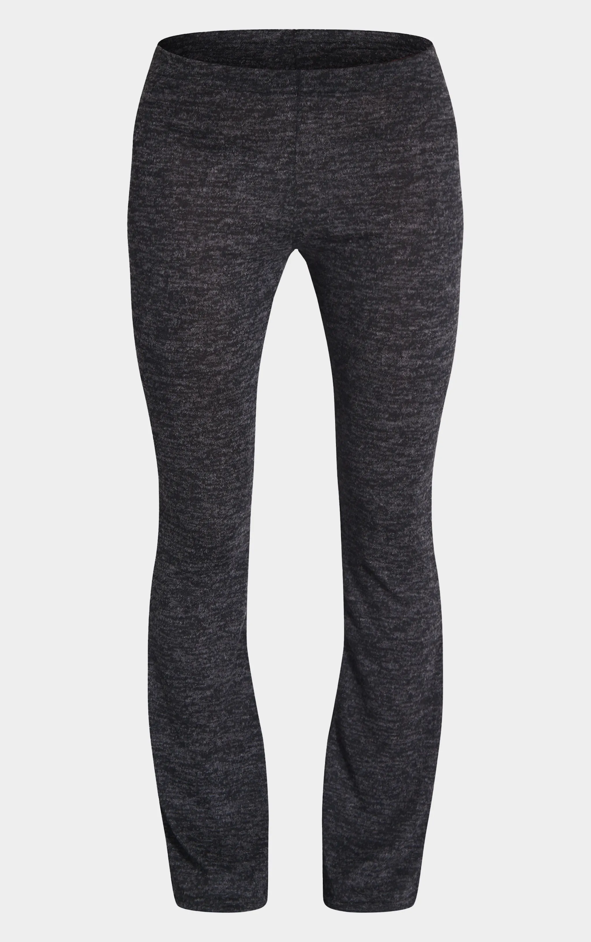 Black Textured Marl Contrast Seam Skinny Flare Trousers sold by Pretty Little Thing product image thumbnail 5