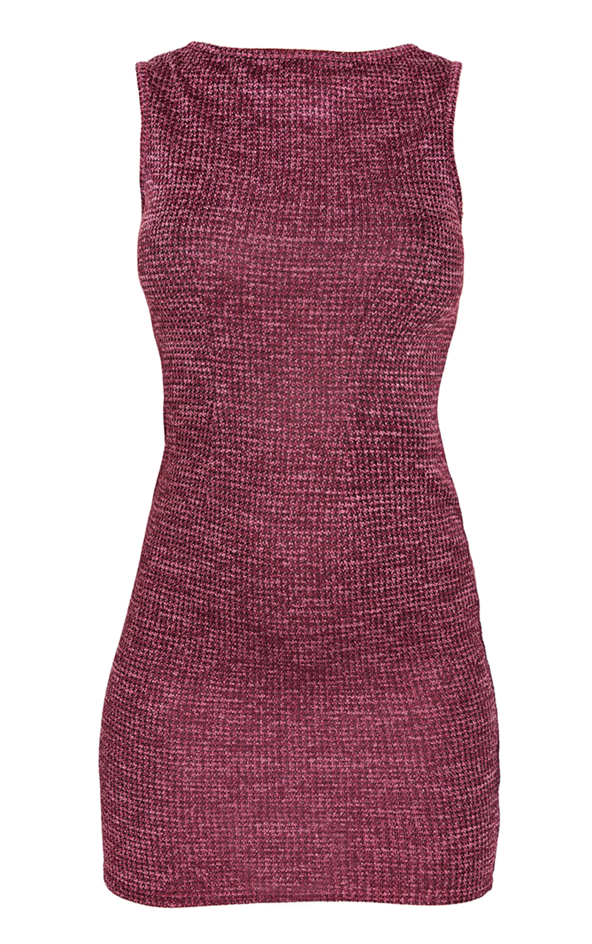 Burgundy Textured Sleeveless Bodycon Dress sold by Pretty Little Thing product image thumbnail 5