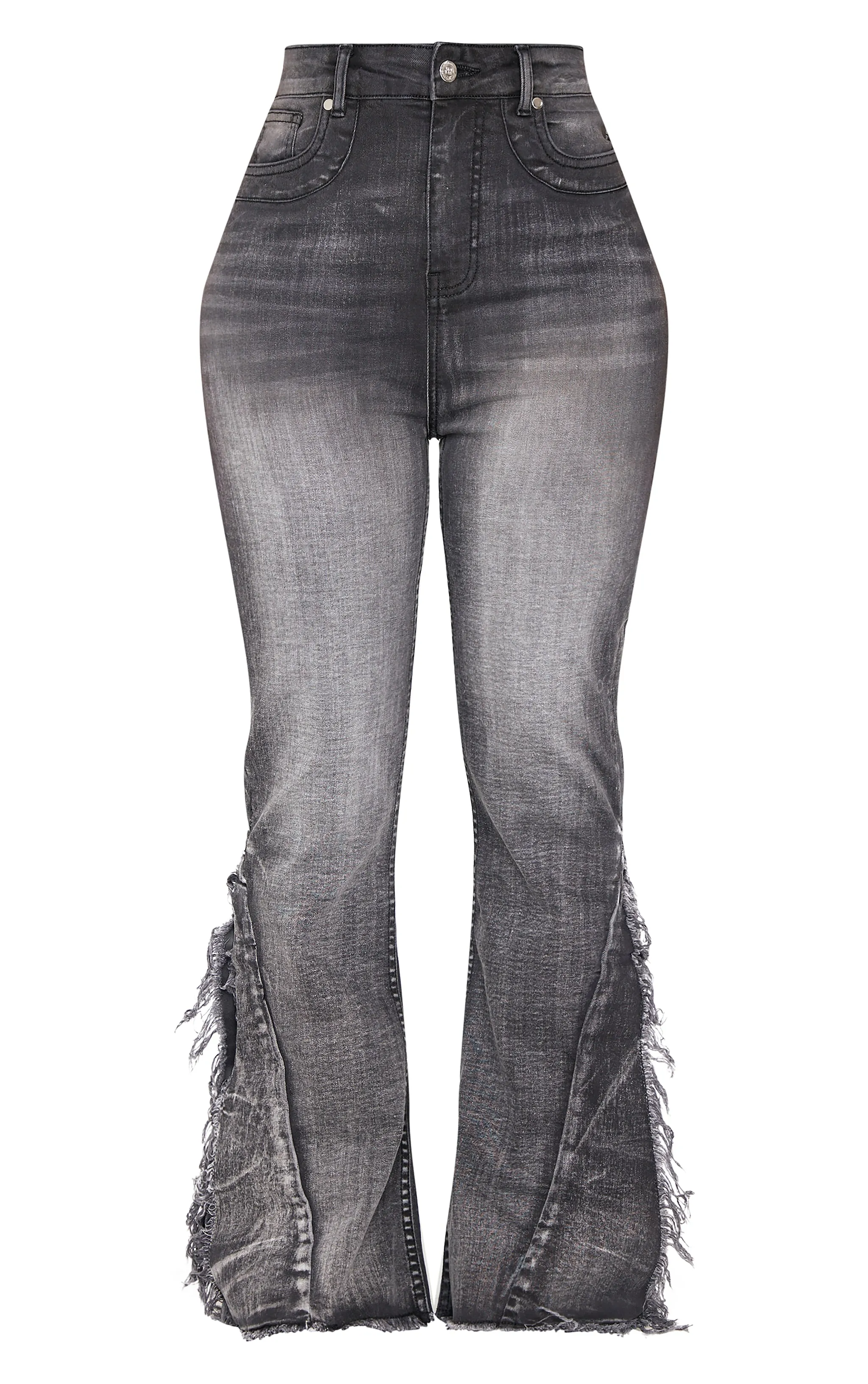 Shape Washed Grey Stretch Flare Denim Jeans sold by Pretty Little Thing product image thumbnail 5