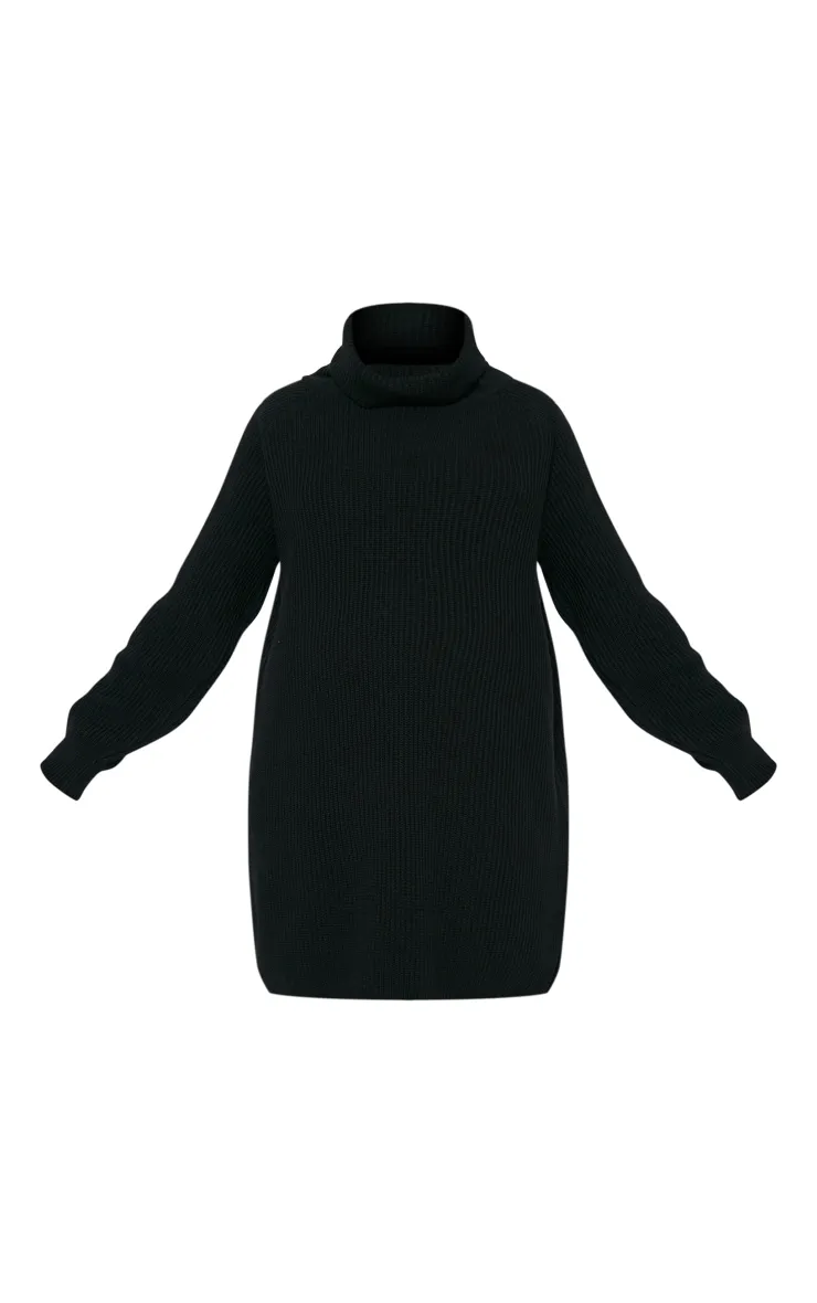 Maternity Black High Neck Oversized Jumper Dress sold by Pretty Little Thing product image thumbnail 5