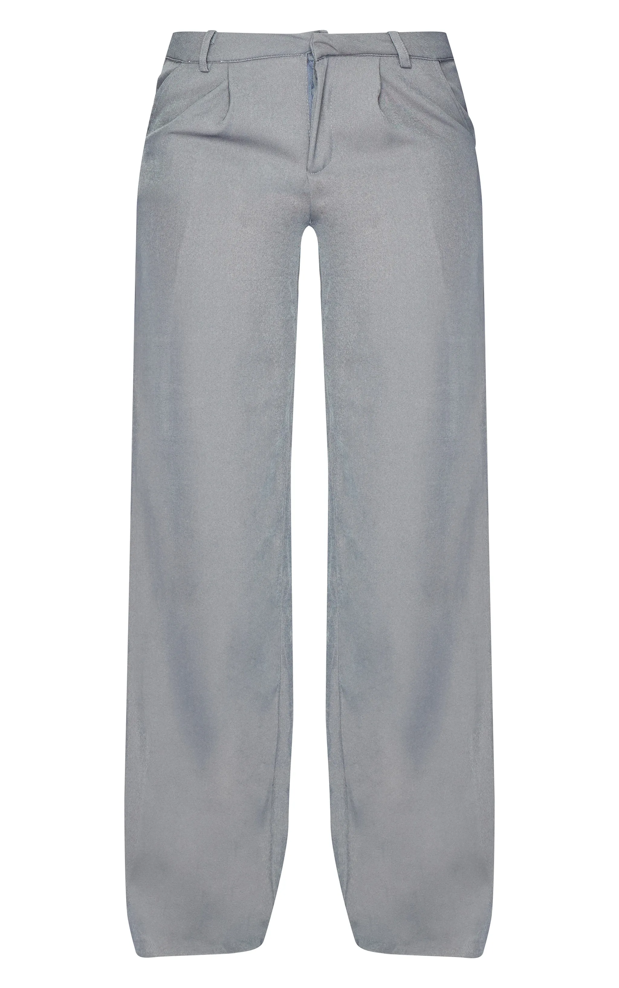Tall Grey Premium Woven Double Waistband Tailored Trousers sold by Pretty Little Thing product image thumbnail 5