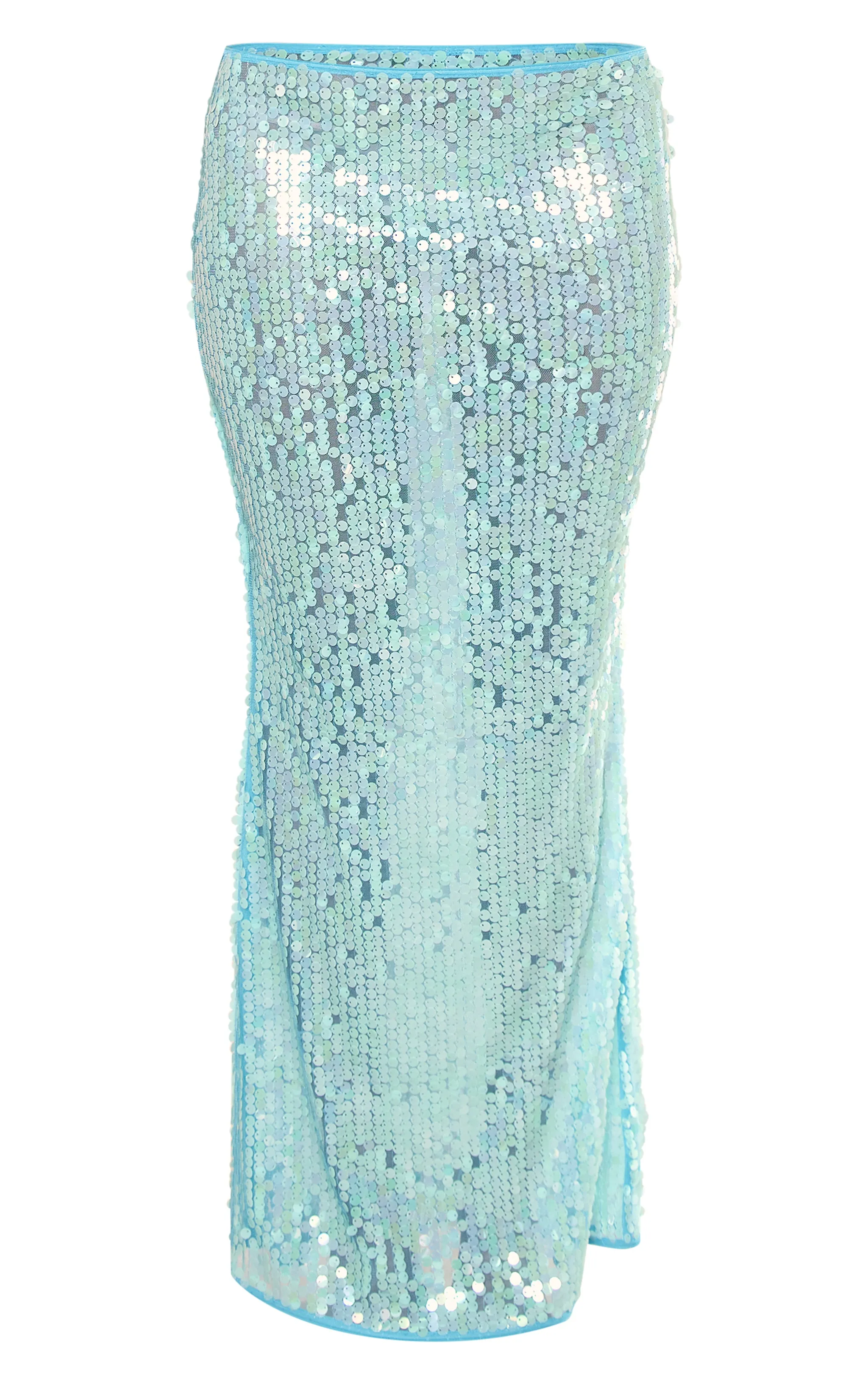 Blue Sequin Low Rise Maxi Skirt sold by Pretty Little Thing product image thumbnail 5