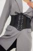 Black PU Lace Up Corset Belt sold by Pretty Little Thing