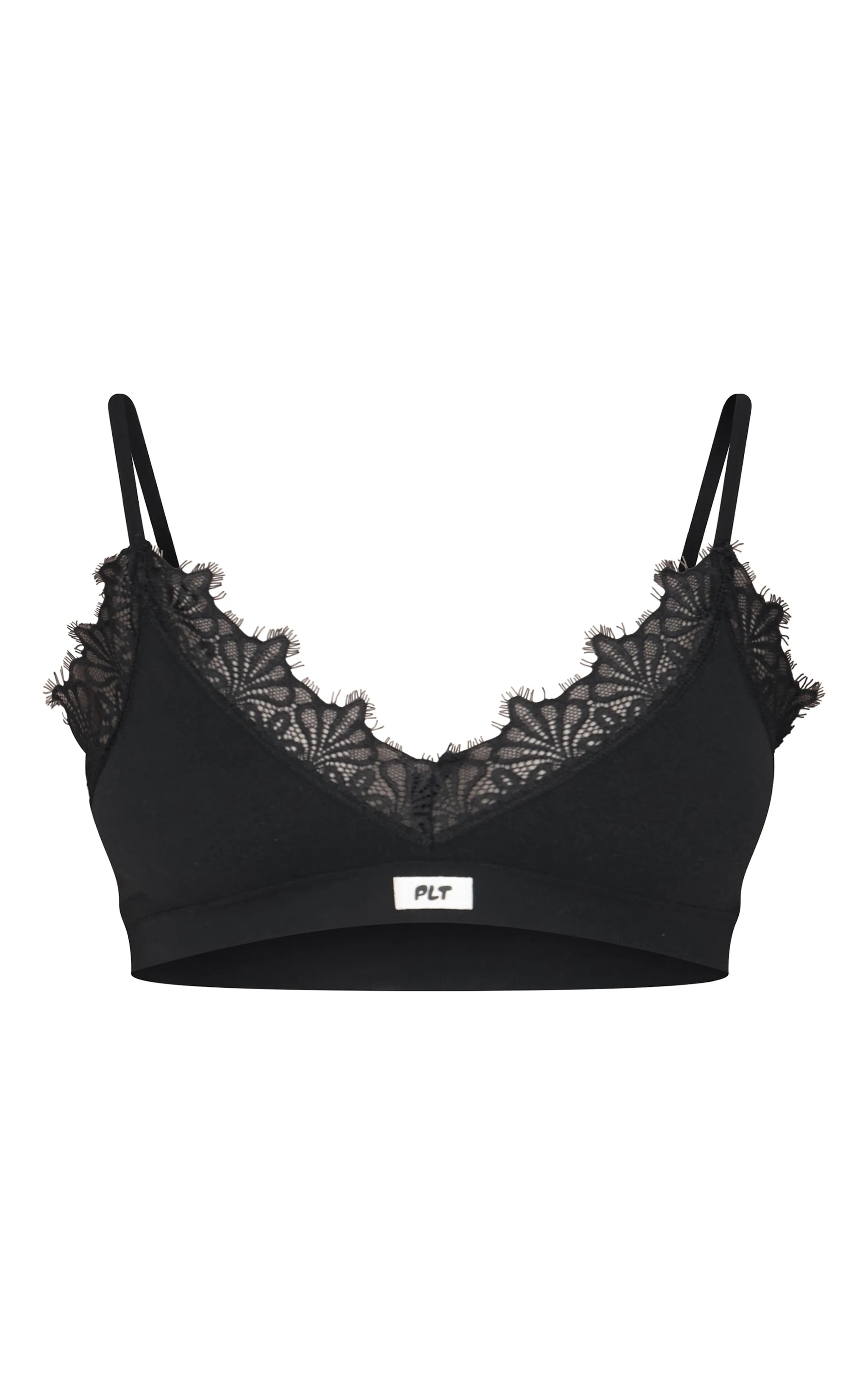 PRETTYLITTLETHING Black Badge Lace Trim Bra sold by Pretty Little Thing product image thumbnail 5