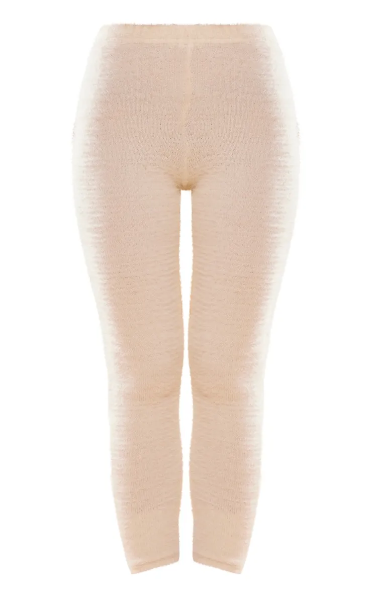 Cream Eyelash Knit High Waist Leggings sold by Pretty Little Thing product image thumbnail 5