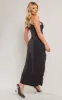 Black Chiffon Twist Detail One Shoulder Cut Out Midaxi Dress sold by Pretty Little Thing