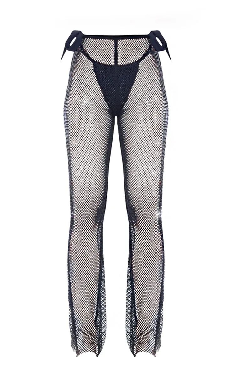 Black Diamante Beach Flares sold by Pretty Little Thing product image thumbnail 5